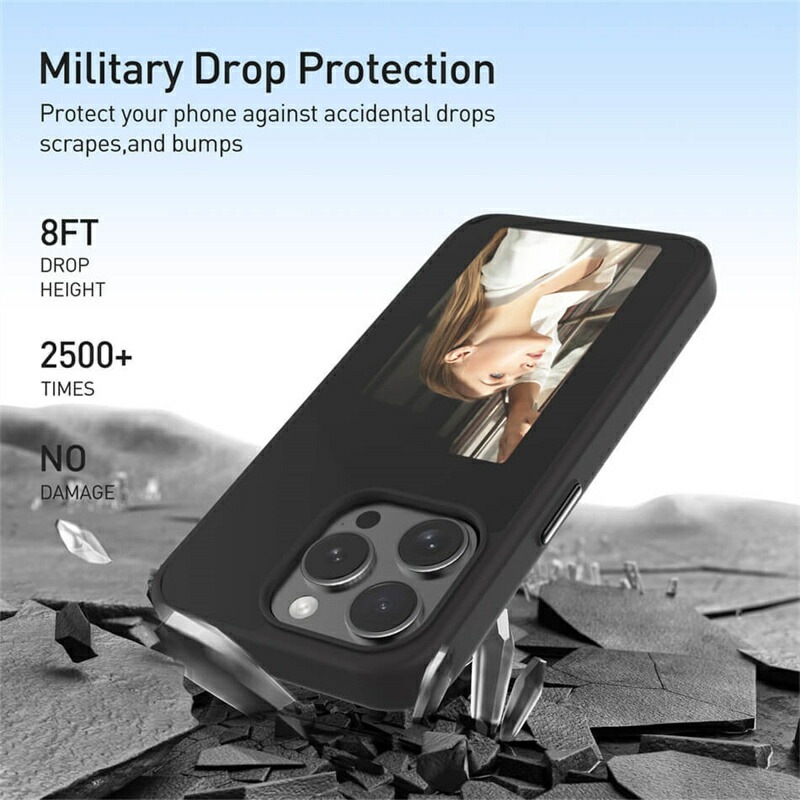 NFC DIYパターンの携帯電話ケース iPhoneケース 最新技術 自由に変換 スマホケース 充電しない iPhoneケース DIY　電子ペーパー　アイフォンケース　自由に変換 Nfc投影 スマホケ