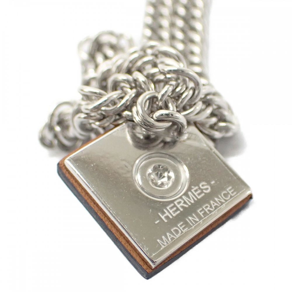 エケストルPM ネックレス GP レザー シルバー レディース【Aランク】 エケストルPM ネックレス GP レザー シルバー レディース【Aランク】