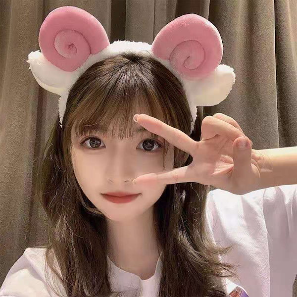 Qoo10] 漫画ぬいぐるみカチューシャかわいい羊角ヘ