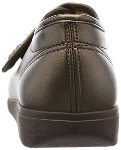 [快歩主義] 介護シューズ 軽量 転倒予防 リハビリ 幅広3E KHS L011 レディース ブロンズスムース 23.5 cm 3E