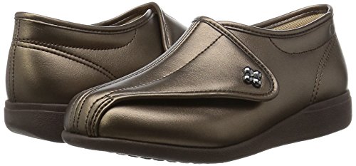 [快歩主義] 介護シューズ 軽量 転倒予防 リハビリ 幅広3E KHS L011 レディース ブロンズスムース 23.5 cm 3E