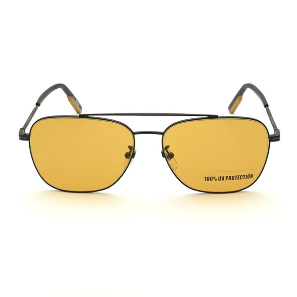 ゼニア サングラス ZEGNA EZ0145-D/S 02E 61 Ermenegildo Zegna サングラス ノーズパッド UVカット マットブラック オレンジ