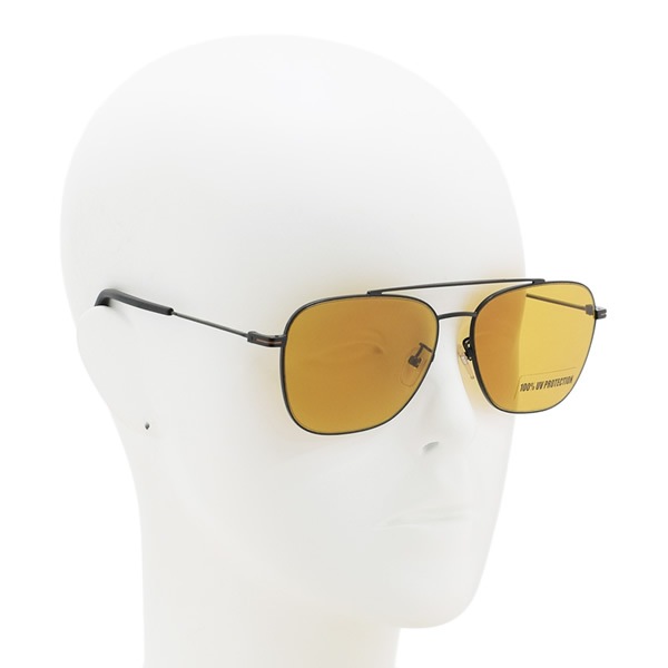 ゼニア サングラス ZEGNA EZ0145-D/S 02E 61 Ermenegildo Zegna サングラス ノーズパッド UVカット マットブラック オレンジ