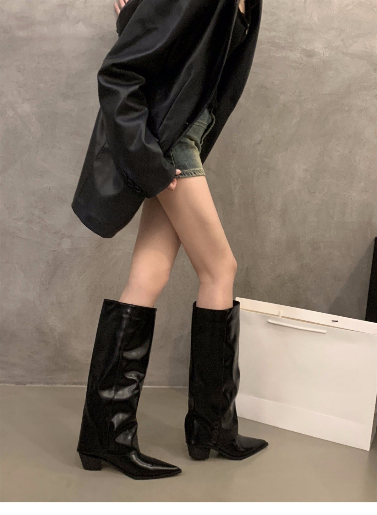 【急速発送】スエード調靴 黒 スエード マーディンブーツ ーシューズ ハイヒールブーツ ブーツ レディース ロングブーツ 冬 新作