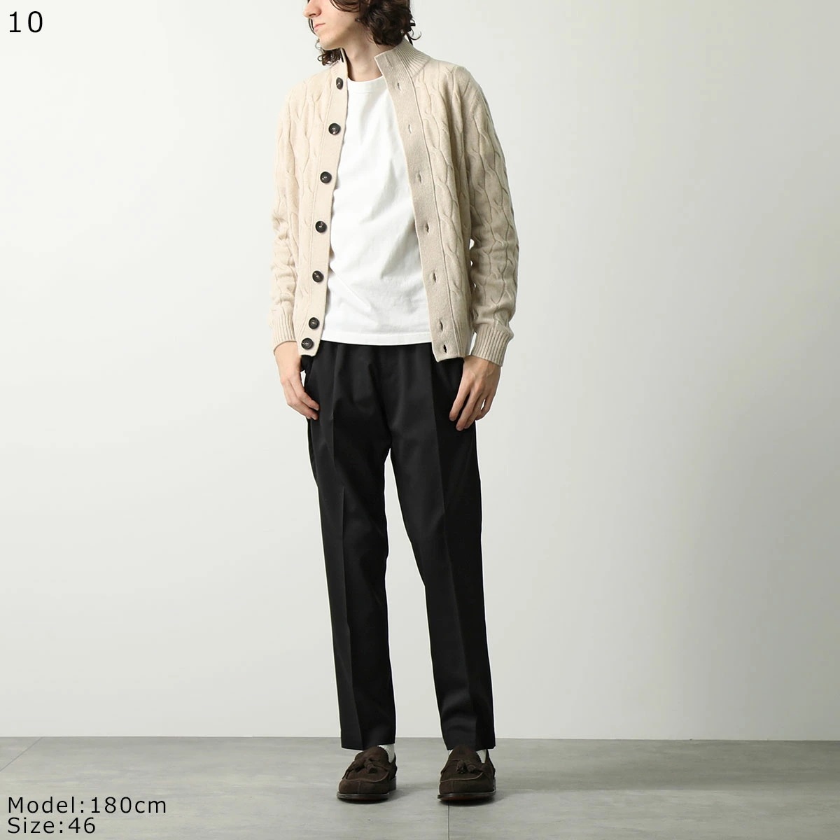 BRIGLIA 1949 ブリリア テーパードパンツ WIMBLEDONS 423100 メンズ イージーパンツ センタープレス ウールブレンド カラー4色