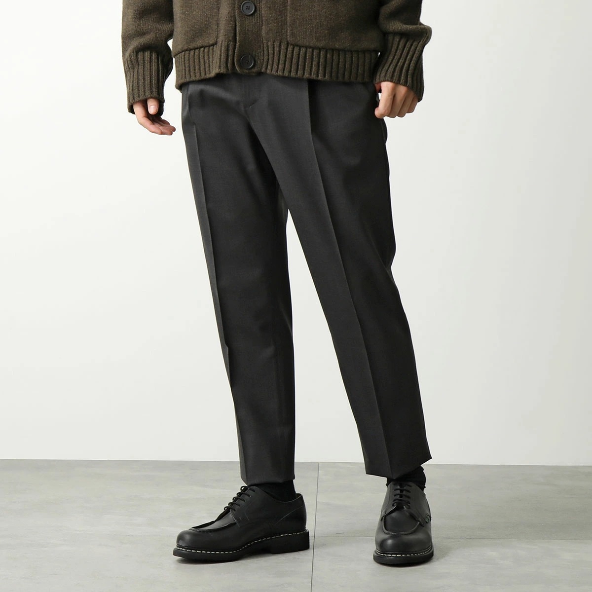 BRIGLIA 1949 ブリリア テーパードパンツ WIMBLEDONS 423100 メンズ イージーパンツ センタープレス ウールブレンド カラー4色