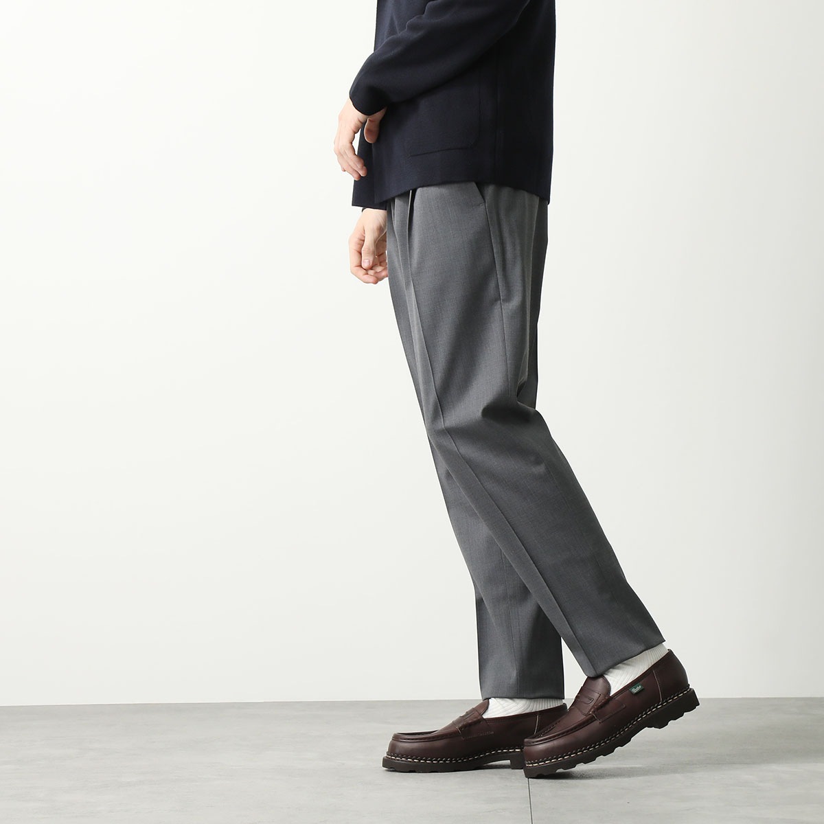 BRIGLIA 1949 ブリリア テーパードパンツ WIMBLEDONS 423100 メンズ イージーパンツ センタープレス ウールブレンド カラー4色