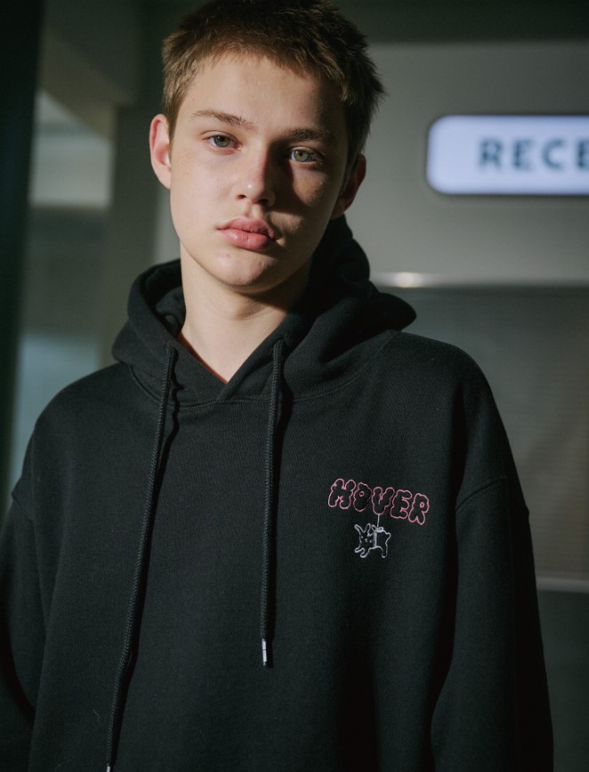 DTP ハーバー ホエール フーディー ブラック　UNISEX