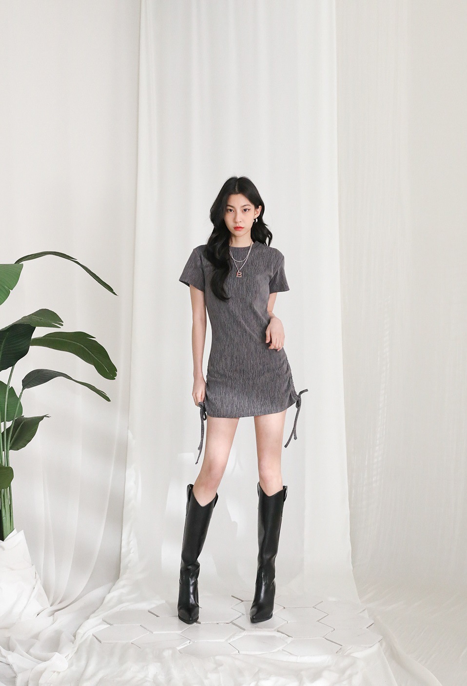 AVANDRESS Rancy Rain Mini Dress 女性ワンピース AVANDRESS]韓国スタイルRancy Rain Mini Dress その他