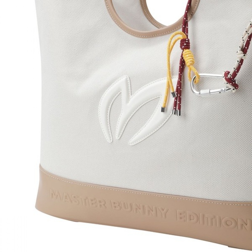 [マスターバニー] レディースカラーラインロゴビッグショッパーボストンバッグ