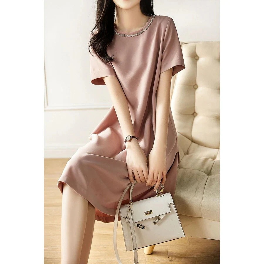 ワンピース レディース 40代 きれいめ 膝丈ワンピース 新作 半袖ワンピース 黒 チュニック Aラインスカートオシャレ韓国風 大人 通勤L ゆったり 30代 ワンピース レディース 40代 きれいめ 膝丈ワンピース 新作 半袖ワンピース 黒 チュニック Aラインスカートオシャレ韓国風 大人 通勤L ゆったり 30代