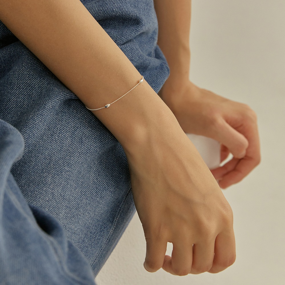 LUNNE シルバーベーシックオーバルカーブチェーンブレスレット #LSB03 LUNNE シルバーベーシックオーバルカーブチェーンブレスレット #LSB03