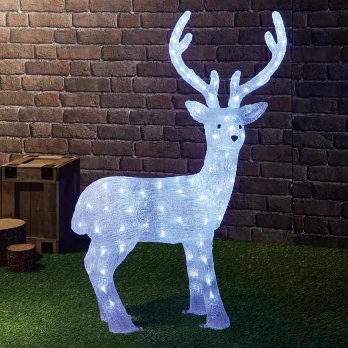 エントリーでポイント5倍！11月4日20:0011月11日1:59LEDクリスタルモチーフライト トナカイ 100cm [屋外使用可] 1台 ライト 飾り 装飾 飾り付け led イルミネーション か