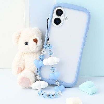 正規品stringtingカラフルハート雲スマホストラップ ♢String Ting♢スマホストラップ 雲xハート (String Ting/テック