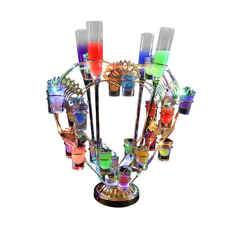 カクテル弾丸1杯のバーktvパーティーインターネットセレブセレブセレブバーハート型装置充電照明カップホルダー カクテル弾丸1杯のバーktvパーティーインターネットセレブセレブセレブバーハート型装置充電照明カップホルダー