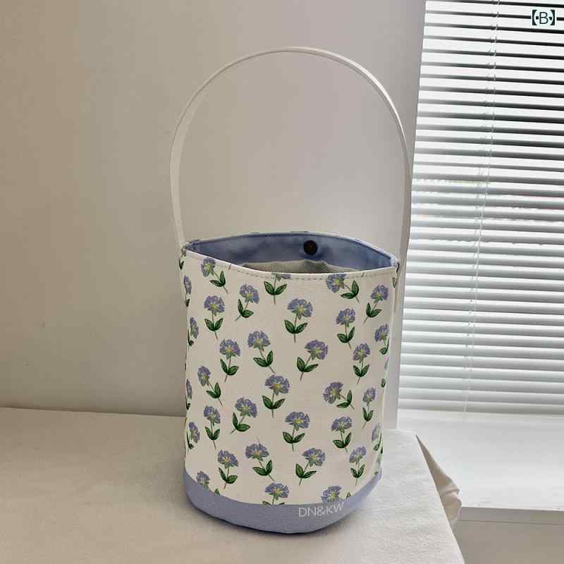 バケットバッグ バケツ レディース おしゃれ 鞄 カジュアル 花柄 チューリップ キャンバス 韓国 緑 青 ピンク バケットバッグ バケツ レディース おしゃれ 鞄 カジュアル 花柄 チューリップ キャンバス 韓国 緑 青 ピンク