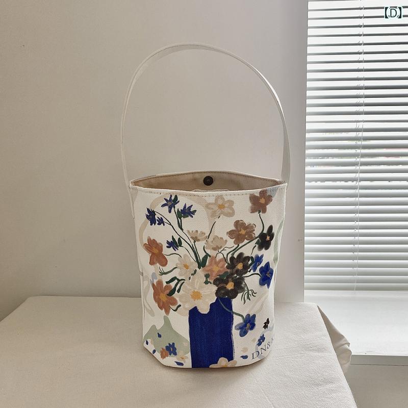 バケットバッグ バケツ レディース おしゃれ 鞄 カジュアル 花柄 チューリップ キャンバス 韓国 緑 青 ピンク バケットバッグ バケツ レディース おしゃれ 鞄 カジュアル 花柄 チューリップ キャンバス 韓国 緑 青 ピンク