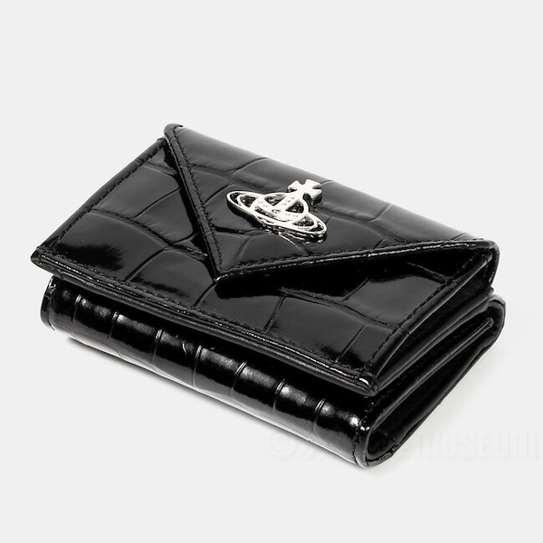 ヴィヴィアンウエストウッド VIVIENNE WESTWOOD 三つ折り財布 CROCODILE ENVELOPE BILLFOLD WITH  POCKET クロコダイルエンベロープビルフォールド