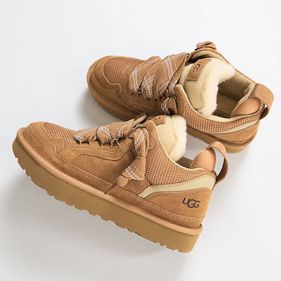 美品! UGG ブラウン 厚底スニーカー Qoo10] UGG スニーカー ローメル レディース ブラウ : シューズ