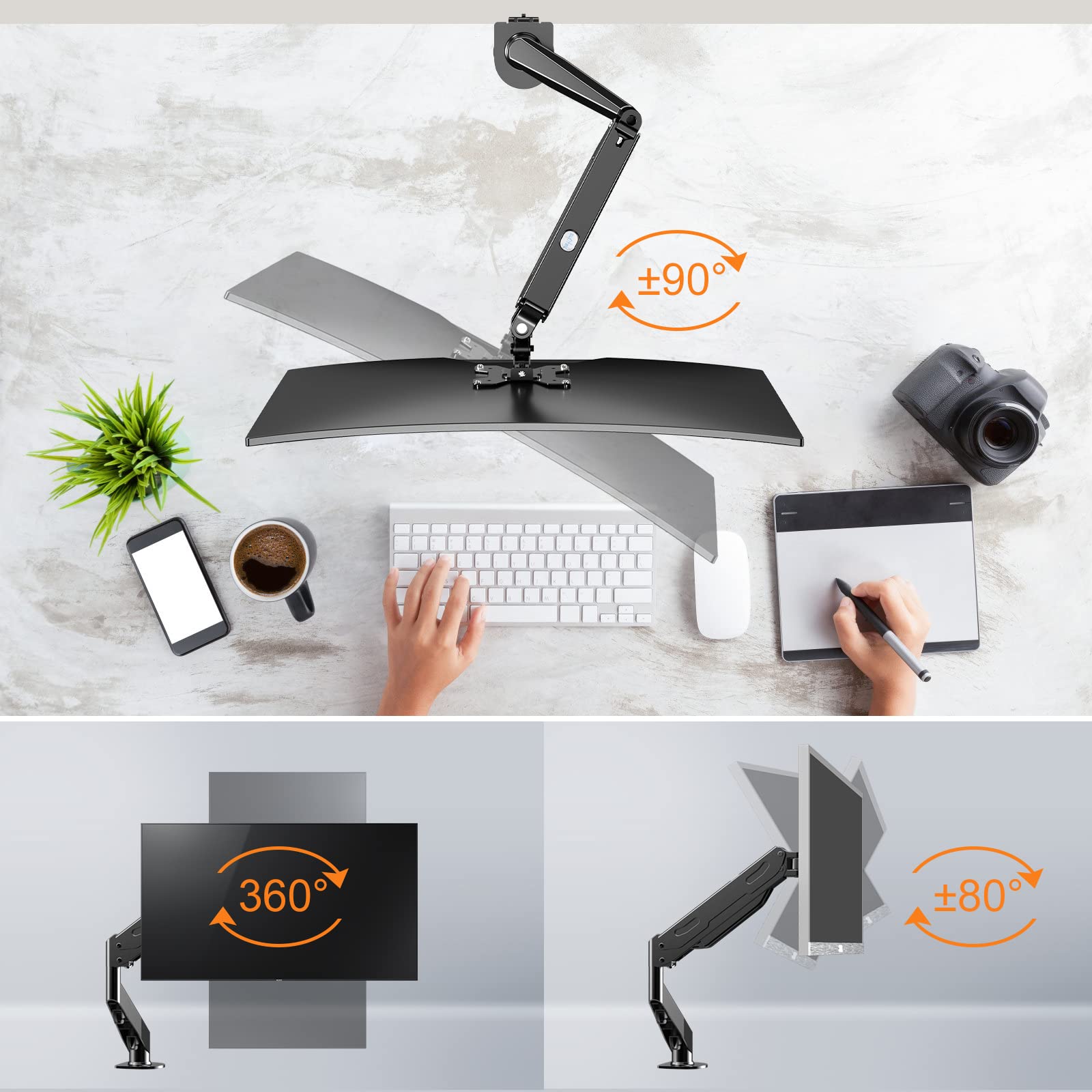 モニター アーム 液晶ディスプレイ アーム ガススプリング式 ガス圧式 モニタースタンド17~32インチ対応 最大耐荷重10kg 黒い MD81 26991 モニター アーム 液晶ディスプレイ アーム ガススプリング式 ガス圧式 モニタースタンド17~32インチ対応 最大耐荷重10kg 黒い MD81 26991