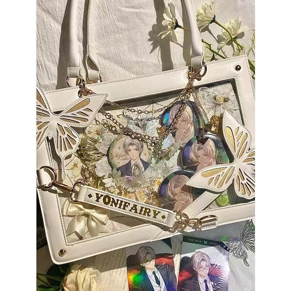 Qoo10] 痛バッグ 痛バ 蝶々自由取り付け 2wa