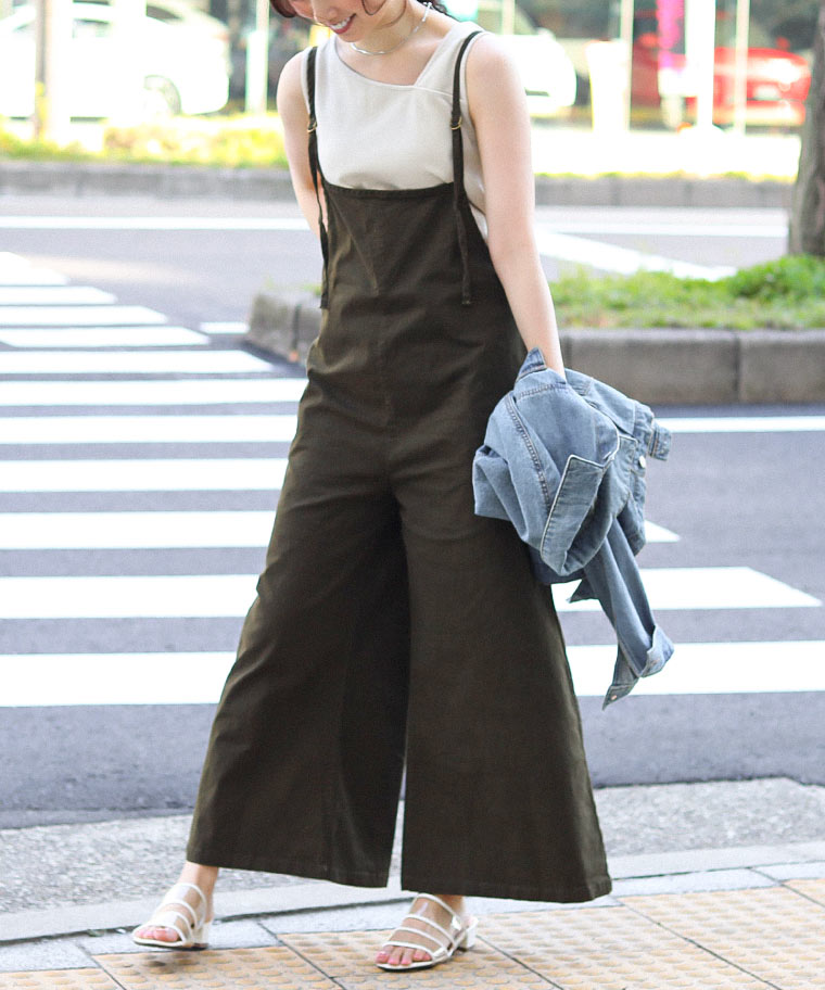 バックレースアップ ツイル オールインワン キャミソール ワイド サロペットパンツ レディース 大きいサイズ ゆったり M L LL 3L 4L 春 夏 秋 マタニティ キャミオールインワン バックレースアップ ツイル オールインワン キャミソール ワイド サロペットパンツ レディース 大きいサイズ ゆったり M L LL 3L 4L 春 夏 秋 マタニティ キャミオールインワン