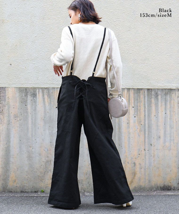 バックレースアップ ツイル オールインワン キャミソール ワイド サロペットパンツ レディース 大きいサイズ ゆったり M L LL 3L 4L 春 夏 秋 マタニティ キャミオールインワン バックレースアップ ツイル オールインワン キャミソール ワイド サロペットパンツ レディース 大きいサイズ ゆったり M L LL 3L 4L 春 夏 秋 マタニティ キャミオールインワン