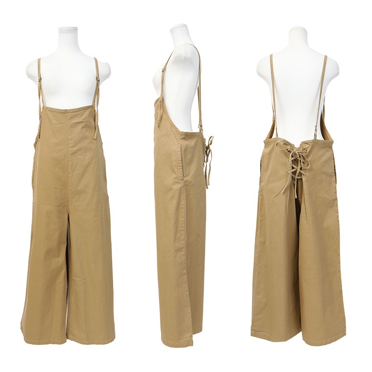 バックレースアップ ツイル オールインワン キャミソール ワイド サロペットパンツ レディース 大きいサイズ ゆったり M L LL 3L 4L 春 夏 秋 マタニティ キャミオールインワン バックレースアップ ツイル オールインワン キャミソール ワイド サロペットパンツ レディース 大きいサイズ ゆったり M L LL 3L 4L 春 夏 秋 マタニティ キャミオールインワン