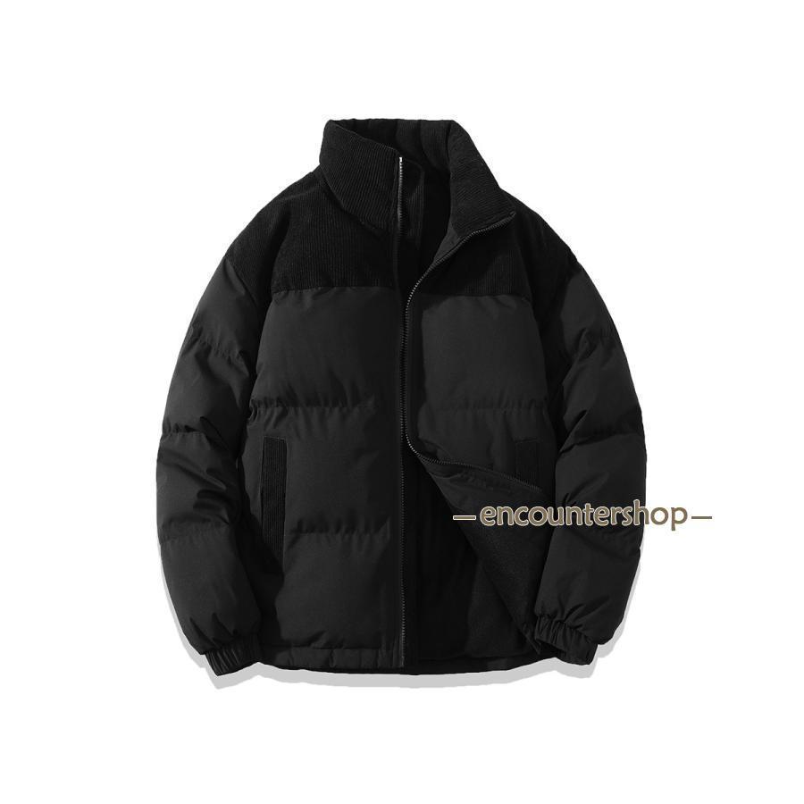 万能流行感 中綿ジャケット メンズ ダウンジャケット 立ち襟 オフィス 配色切り替え 厚手 上品 アウトドア 防寒 暖かい 体型カバー