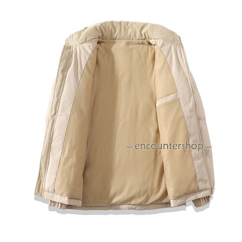 万能流行感 中綿ジャケット メンズ ダウンジャケット 立ち襟 オフィス 配色切り替え 厚手 上品 アウトドア 防寒 暖かい 体型カバー