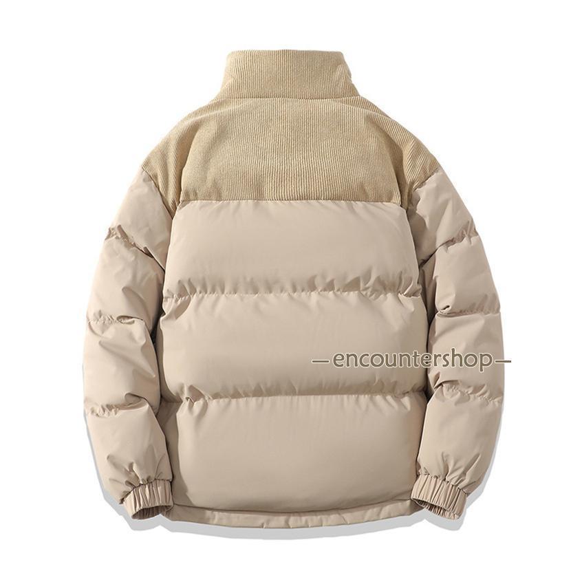 万能流行感 中綿ジャケット メンズ ダウンジャケット 立ち襟 オフィス 配色切り替え 厚手 上品 アウトドア 防寒 暖かい 体型カバー