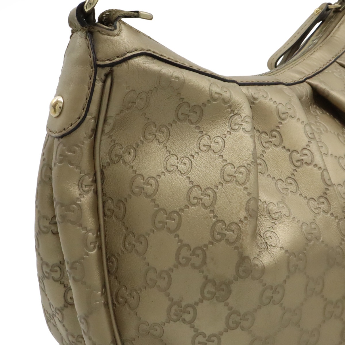 グッチシマ スーキー ショルダーバッグ ワンショルダー 肩掛け レザー ゴールド ゴールド金具 チャーム欠品 23295 グッチシマ スーキー ショルダーバッグ ワンショルダー 肩掛け レザー ゴールド ゴールド金具 チャーム欠品 23295