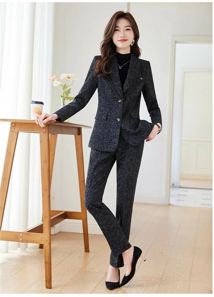 セットアップ レディース スーツ パンツスーツ セレモニー ママセット ビジネススーツ フォーマル テーラードジャケット＆テーパードパンツ 2点セット 入学式 卒業式 入園式 卒園式 着痩せ 通勤 オ
