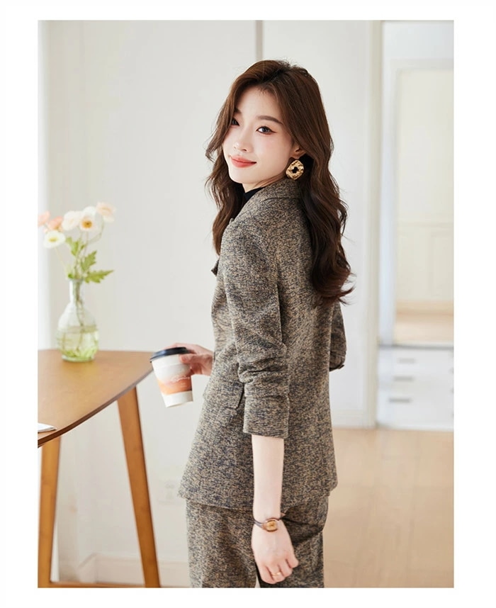 セットアップ レディース スーツ パンツスーツ セレモニー ママセット ビジネススーツ フォーマル テーラードジャケット＆テーパードパンツ 2点セット 入学式 卒業式 入園式 卒園式 着痩せ 通勤 オ