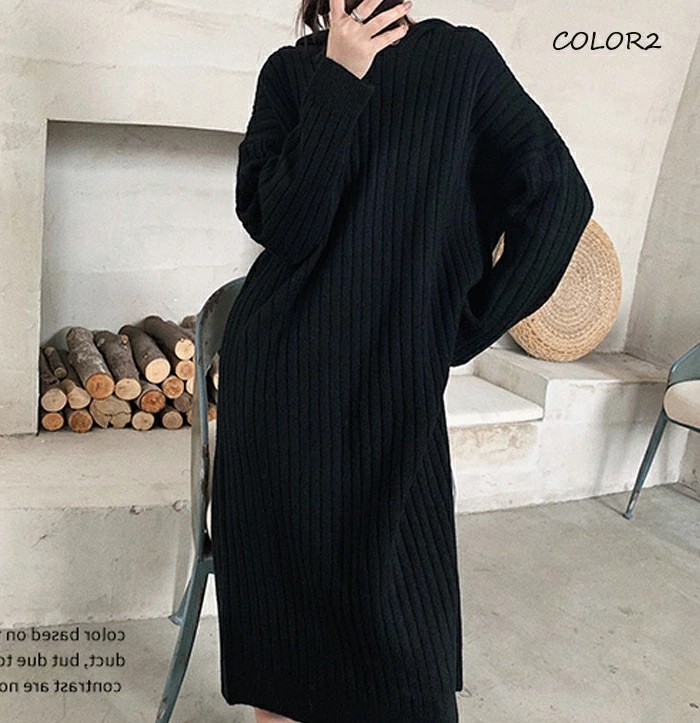 ワンピース 秋冬 ニットワンピース レディース ニット ロング丈 膝下 フード フード付きワンピース 通勤 チュニック 通学 長袖 エレガント ゆったり カジュアル風 秋 無地 厚手 送料無料 ワンピース 秋冬 ニットワンピース レディース ニット ロング丈 膝下 フード フード付きワンピース 通勤 チュニック 通学 長袖 エレガント ゆったり カジュアル風 秋 無地 厚手 送料無料