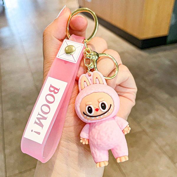 Qoo10] Labubu布布小羊キーホルダーかわいい