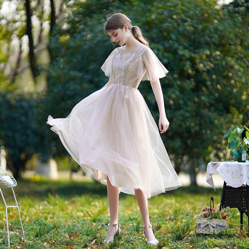 【即納】パーティードレスドレス結婚式ミモレ丈フォーマルワンピースレース袖あり同窓会謝恩会披露宴成人式二次会スカート綺麗 【即納】パーティードレスドレス結婚式ミモレ丈フォーマルワンピースレース袖あり同窓会謝恩会披露宴成人式二次会スカート綺麗