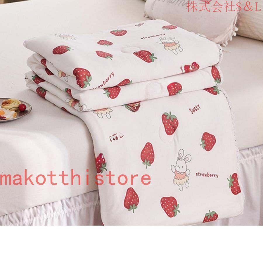 夏用 肌掛け布団 ダブル 単品売り かけぶとん リバーシブル 掛け布団 綿 肌触りいい 掛けふとん シングル 夏用布団 カバー不要 丸洗いOK 速乾性 通気性