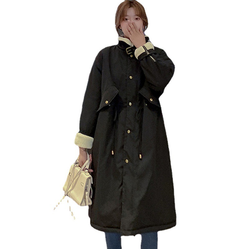 ジャケット 冬アウターぬいぐるみ厚い子羊のコートを着た女性中長の韓国版の緩い派が克服した