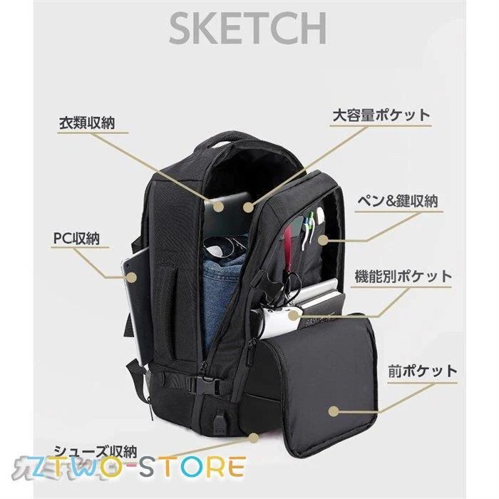 ビジネスリュック 3way 防水 大容量 2way ビジネス 軽量 シンプル リュックサックュック 黒 薄型 通学 通勤 PC ビジネスリュック 3way 防水 大容量 2way ビジネス 軽量 シンプル リュックサックュック 黒 薄型 通学 通勤 PC