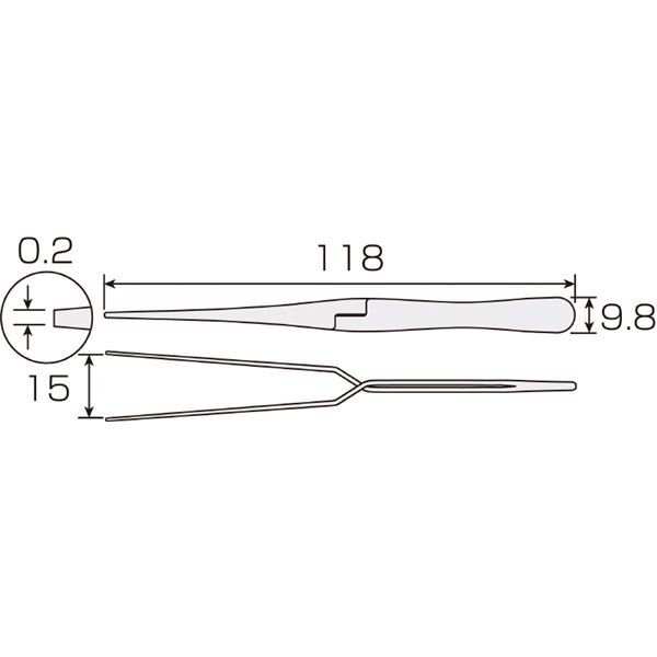 HOZAN P-651 逆作用ピンセット