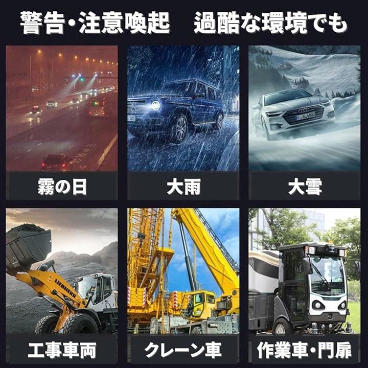 パトランプ 回転 灯 LED 36 警告 小型 ライト 緊急 車両 点滅 信号 非常 用 安全 誘導(ブルー)