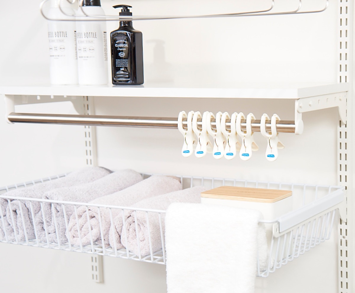 壁面収納 棚 パイプ付き ＴＰセット 幅75cm 奥行40cm フィットラック 棚板 ハンガーラック DIY 収納 吊り下げ収納 クローゼット ホワイト 可動棚 オープンラック 収納ラック