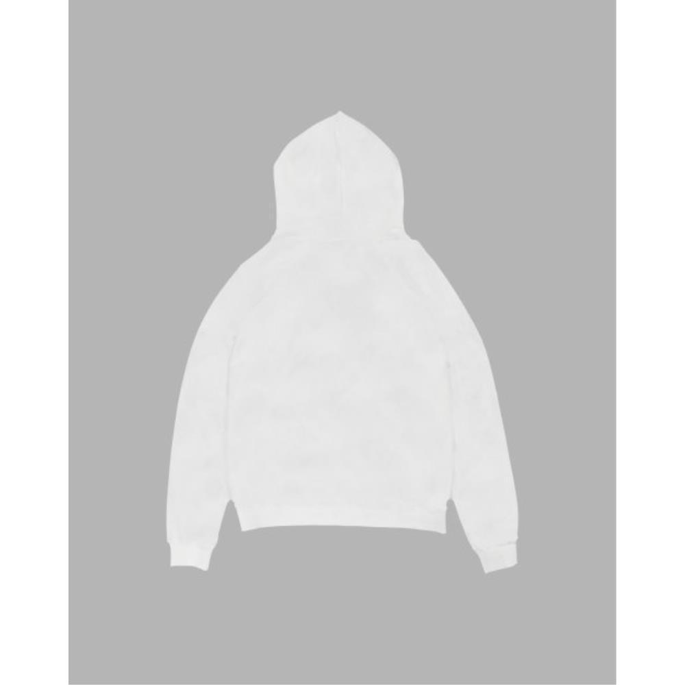 THE MUSEUM VISITOR HEART PRINTED INSIDEOUT HOODY WHITE 1 THE MUSEUM VISITOR HEART PRINTED INSIDEOUT HOODY WHITE 1