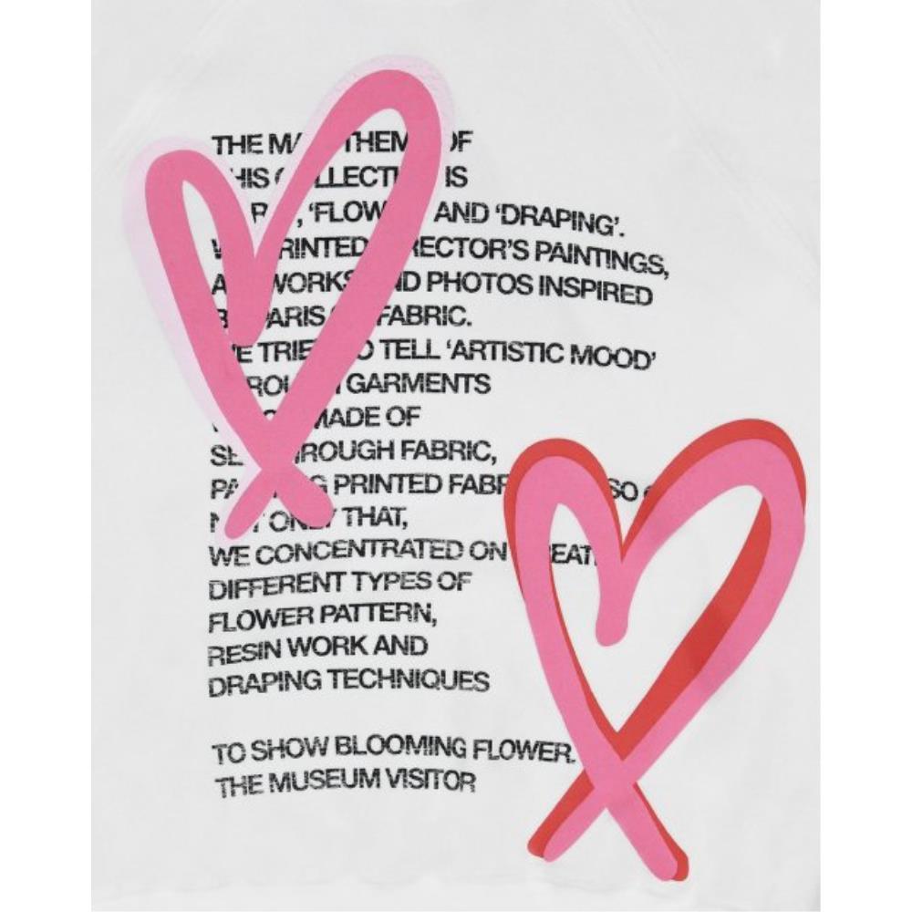 THE MUSEUM VISITOR HEART PRINTED INSIDEOUT HOODY WHITE 1 THE MUSEUM VISITOR HEART PRINTED INSIDEOUT HOODY WHITE 1