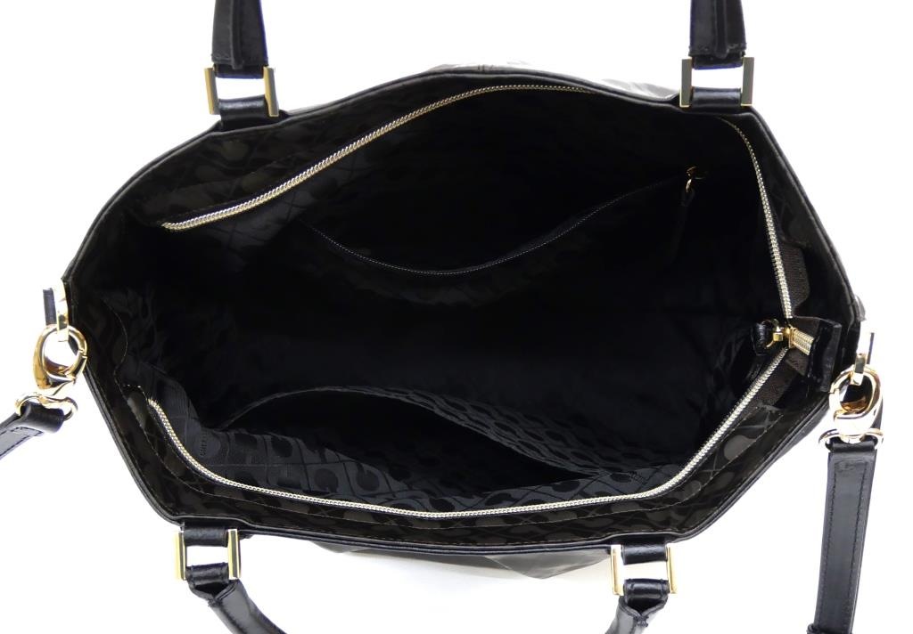 ゲラルディーニ GHERARDINI 2WAYハンドバッグ 黒 ナイロンレザー 【中古】(64926)