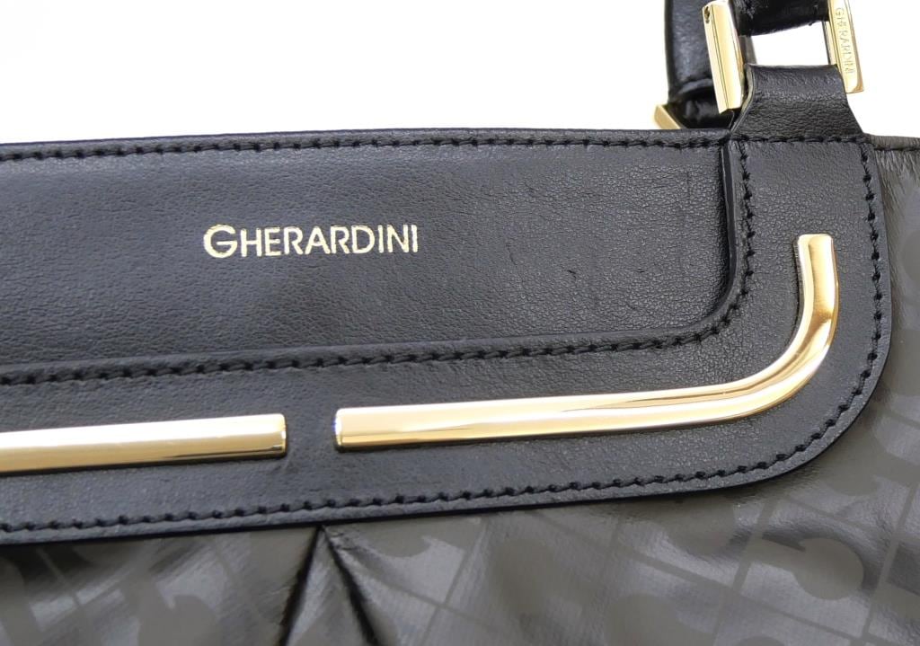 ゲラルディーニ GHERARDINI 2WAYハンドバッグ 黒 ナイロンレザー 【中古】(64926)