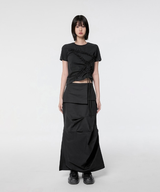 FLAREUP】Diagonal Strap T-shirt Tシャツ・カットソー