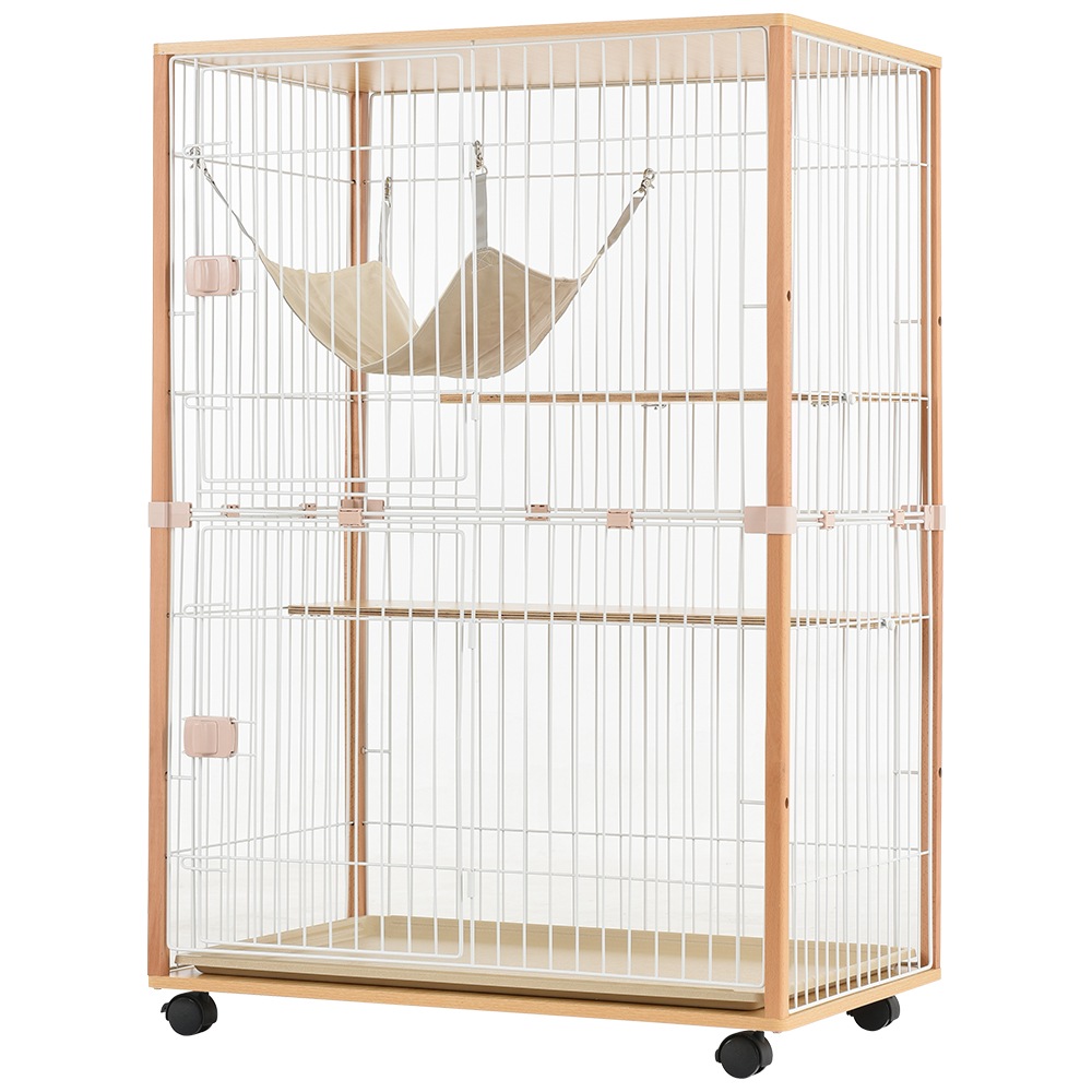 【国内発送】131 猫 キャットケージ ケージ 木製 キャットハウス ネコ ハウス 留守番 保護 脱走防止 多頭飼い 多頭 スチール 二段 (ナチュラル) 【国内発送】131 猫 キャットケージ ケージ 木製 キャットハウス ネコ ハウス 留守番 保護 脱走防止 多頭飼い 多頭 スチール 二段 (ナチュラル)