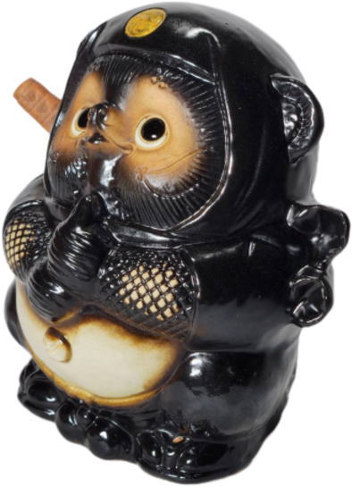 忍者狸 黒 5号 (ドローン) (忍者たぬき・忍者狸・置物・たぬき・インテリア・陶器・タヌキ・オブジェ・忍者・くノ一・ドロン・手裏剣・NT-001B) 忍者狸 黒 5号 (ドローン) (忍者たぬき・忍者狸・置物・たぬき・インテリア・陶器・タヌキ・オブジェ・忍者・くノ一・ドロン・手裏剣・NT-001B)